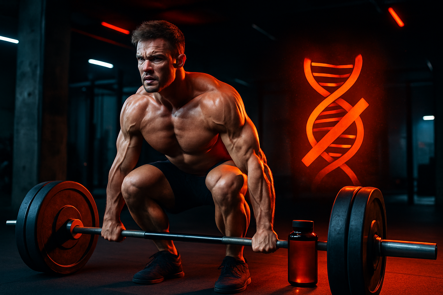 Molekulare Darstellung von YK-11 als SARM und Myostatin-Inhibitor mit wissenschaftlichen Erklärungen